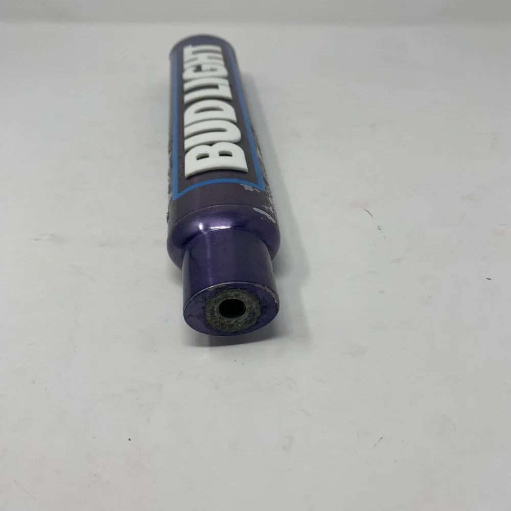 Bud Light Beer Tap Handle Metallic Purple Raised Lettering Barware Man Cave